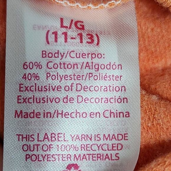 No Boundaries soft tie dye full zip hoodie orange green white large 11-13 - Picture 6 of 6